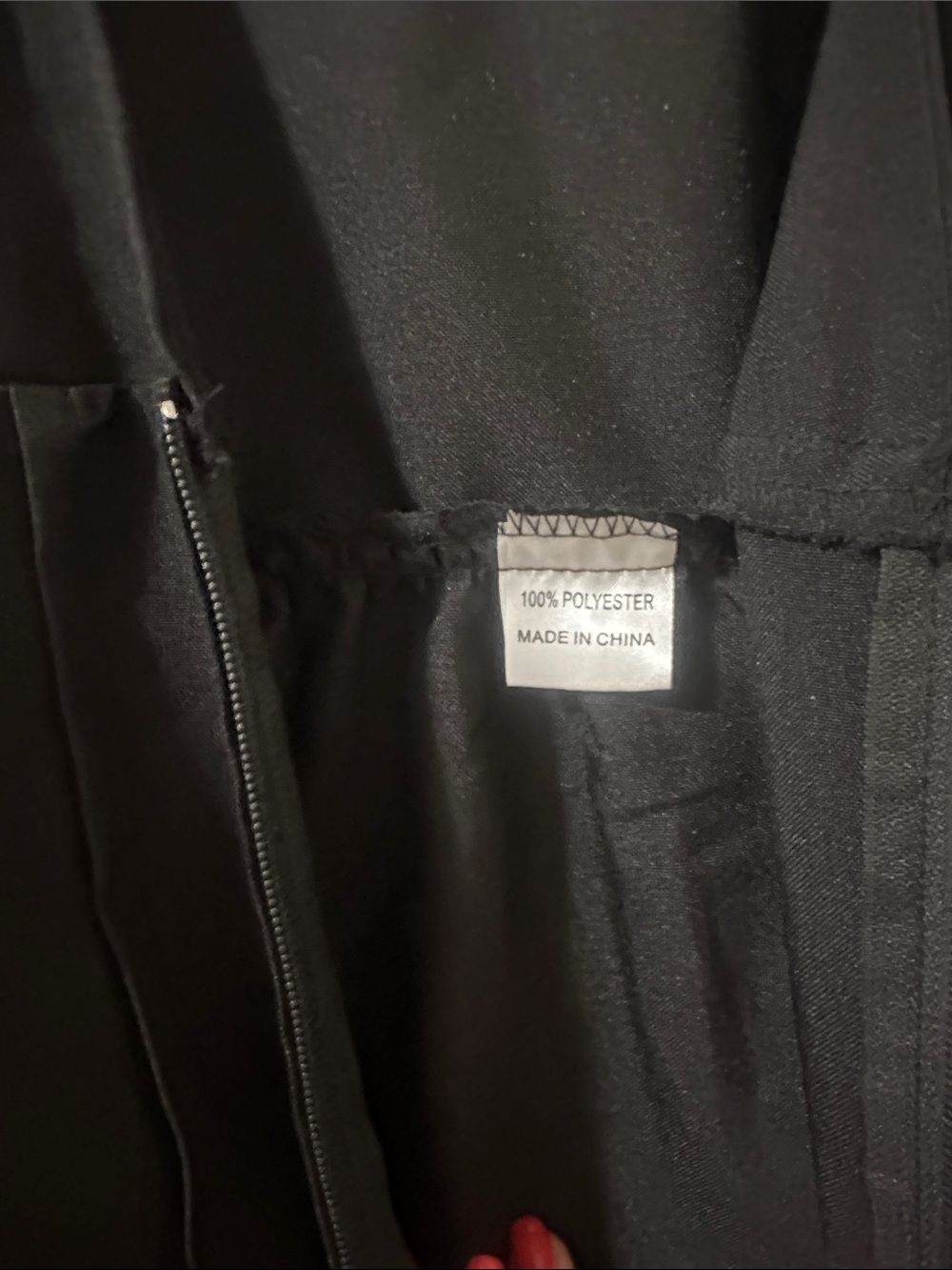 Black Graduation Robe with Front Zipper - Picture 3 of 4